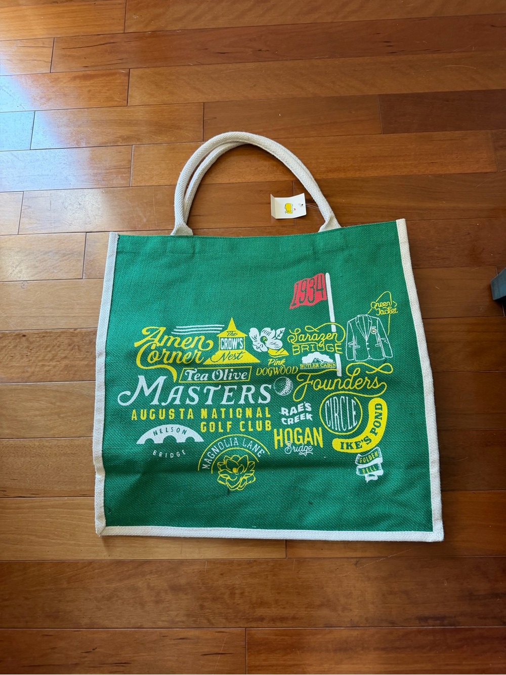 Masters Augusta National Golf Club Green Graphic Tote Bag